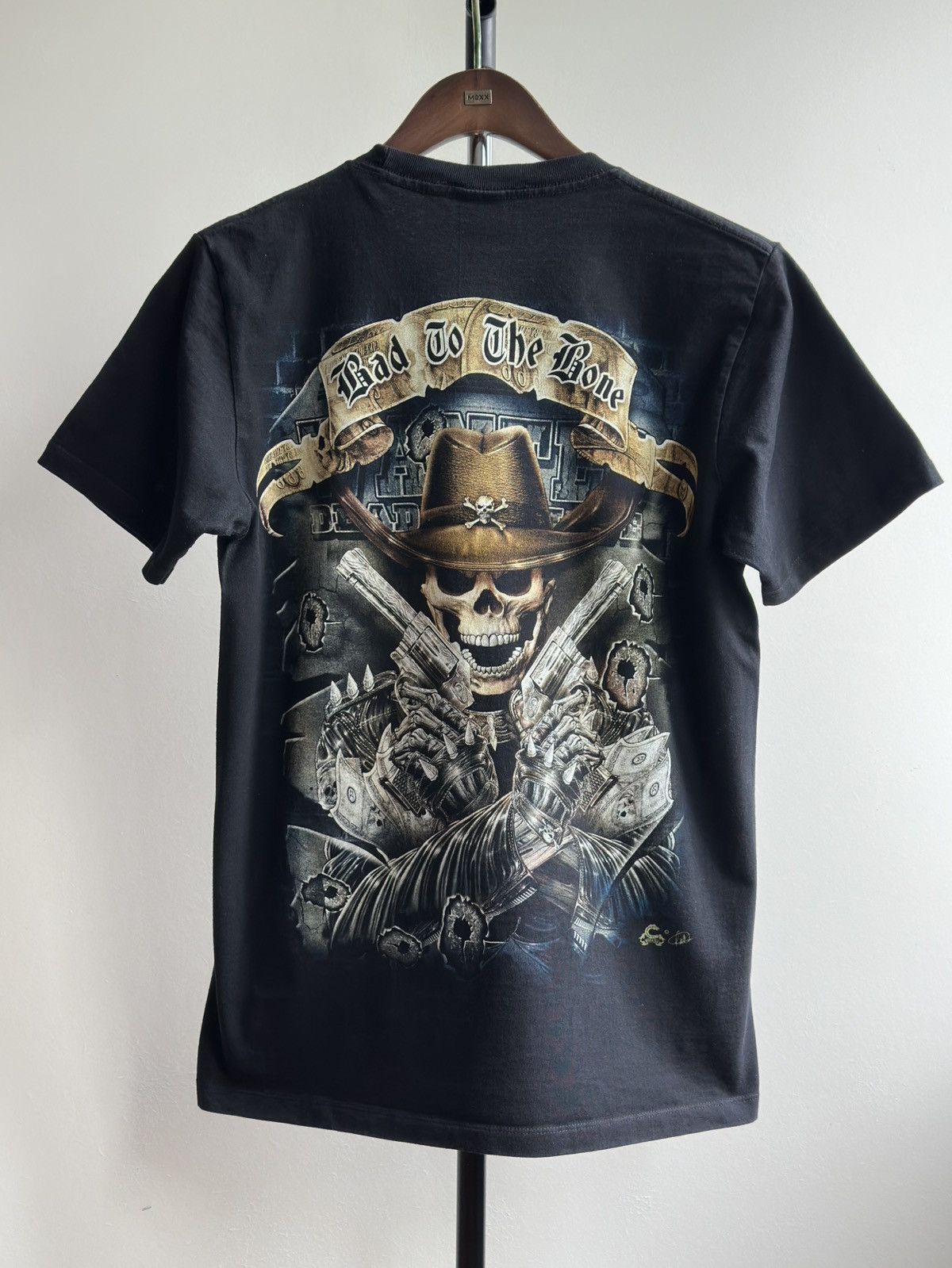 Vintage VINTAGE Y2K BAD TO THE BONE BIKE TEE Size US M / EU 48-50 / 2 - 2 Thumbnail