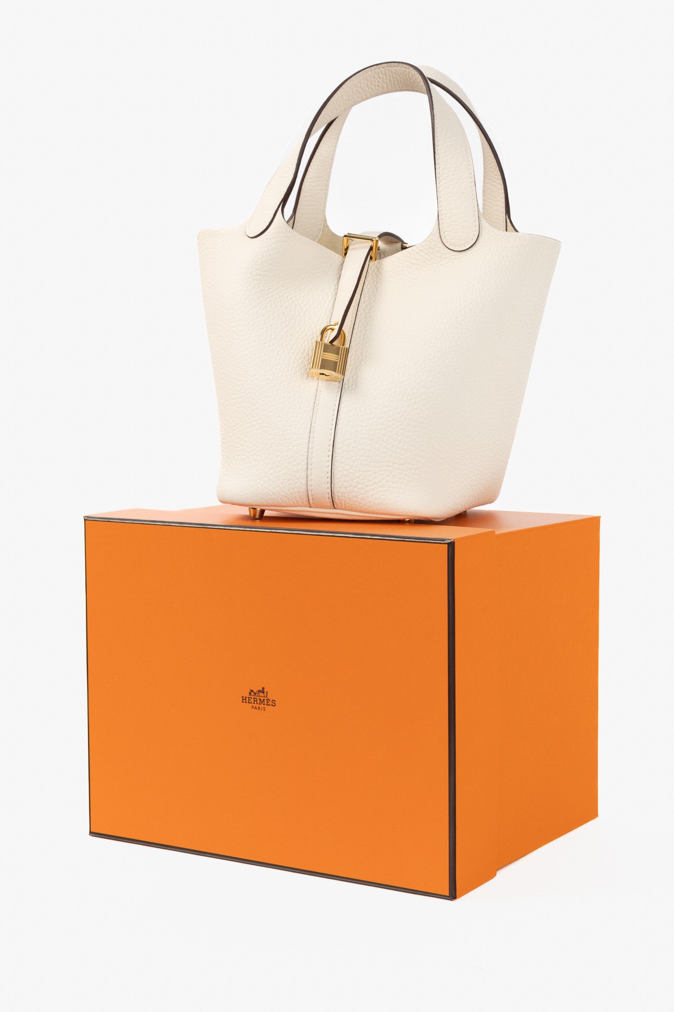 Hermes Hermes Picotin Lock 18 Beton Taurillon Clemence Leather Tote Size ONE SIZE - 13 Thumbnail