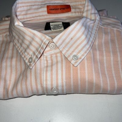 St. Johns Bay ST JOHN'S BAY Peach 2 tone stripe comfort stretch button fro Size US L / EU 52-54 / 3 - 1 Thumbnail