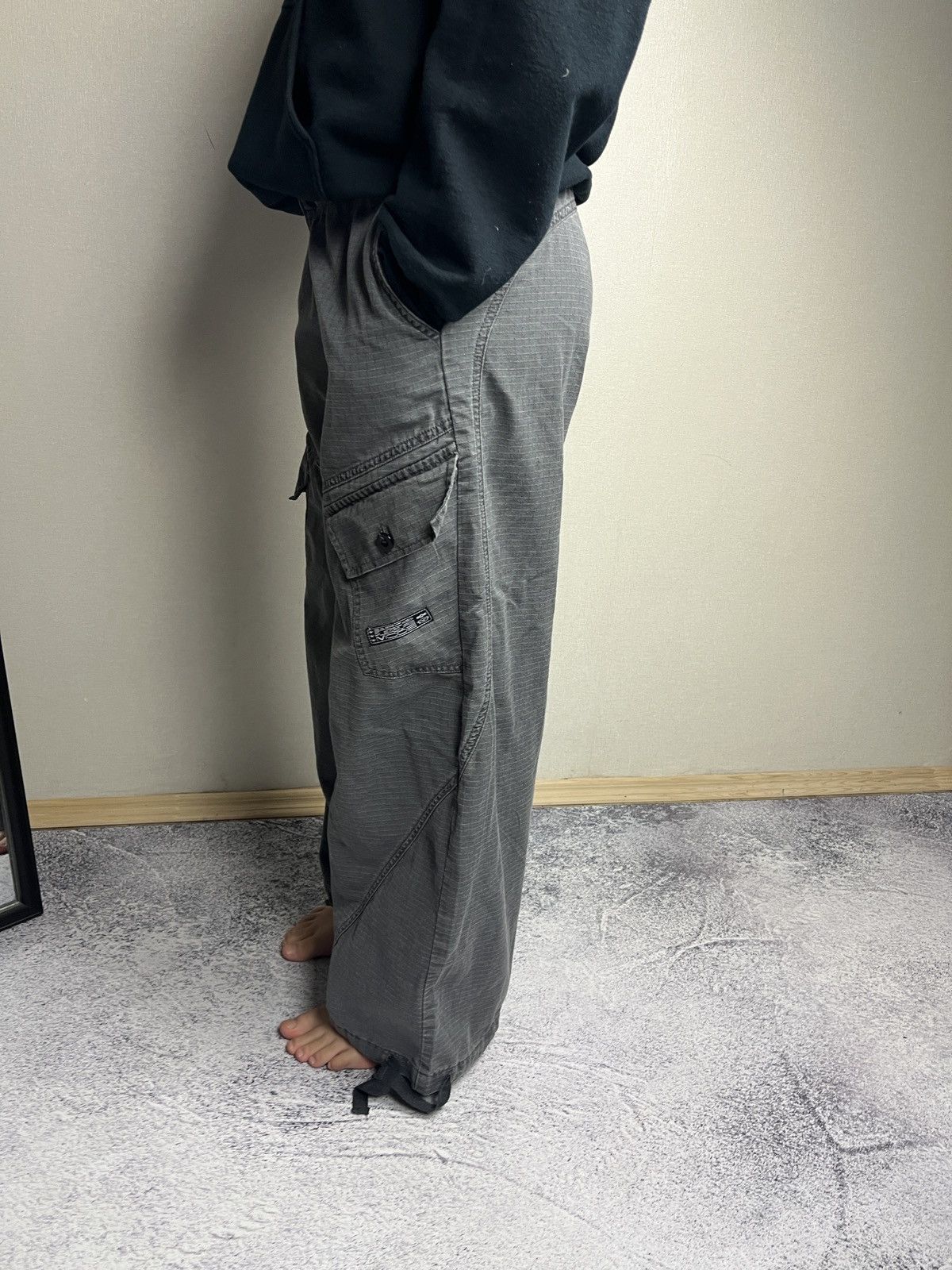 Japanese Brand Basic Pleasure Mode Japanese Cargo Baggy Pants Avant Garde Size 30" / US 8 / IT 44 - 3 Thumbnail