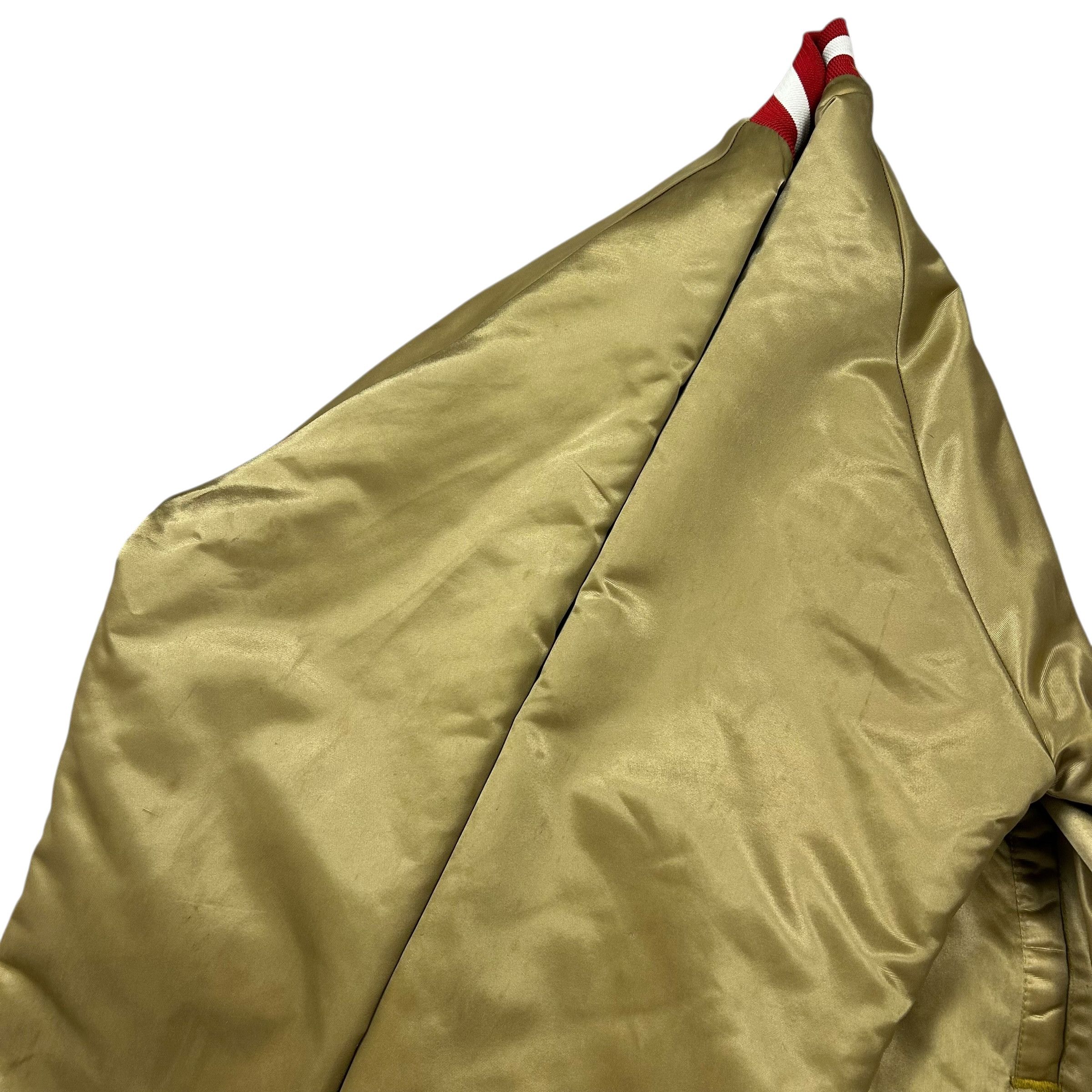 NFL VTG SAN FRANCISCO 49ERS CHALK LINE SATIN JACKET SPELL OUT Size US L / EU 52-54 / 3 - 10 Thumbnail