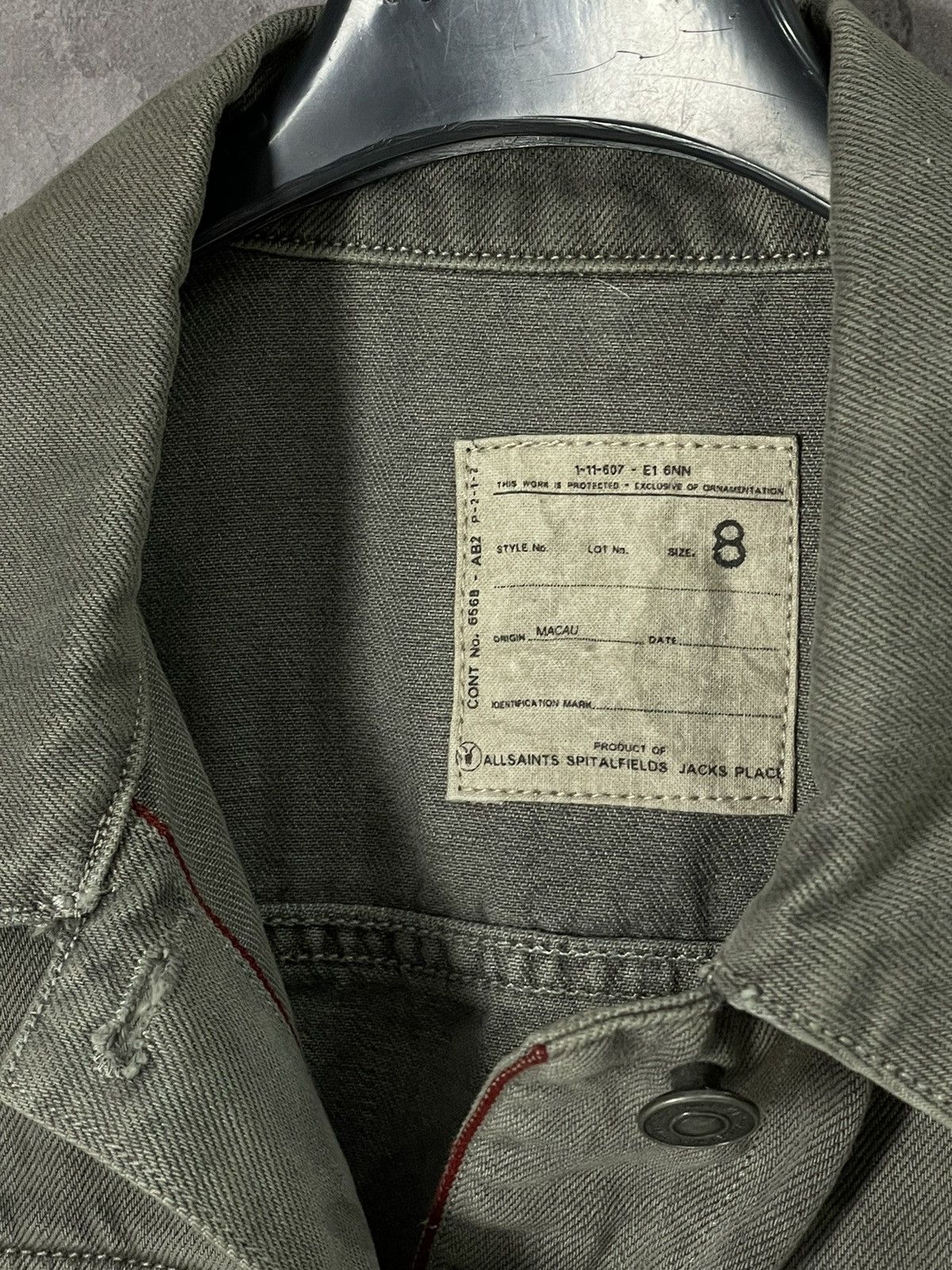 Allsaints × Japanese Brand Allsaints Archival Luxury Y2K Avant Garde Fade Denim Jacket Size M / US 6-8 / IT 42-44 - 10 Thumbnail