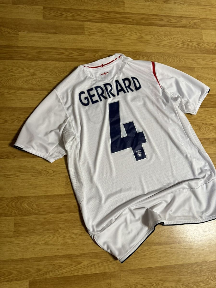 Umbro × Vintage Blokecore ⚽️ England 2005 - 2007 home #4 GERRARD football kit Size US L / EU 52-54 / 3 - 12 Thumbnail