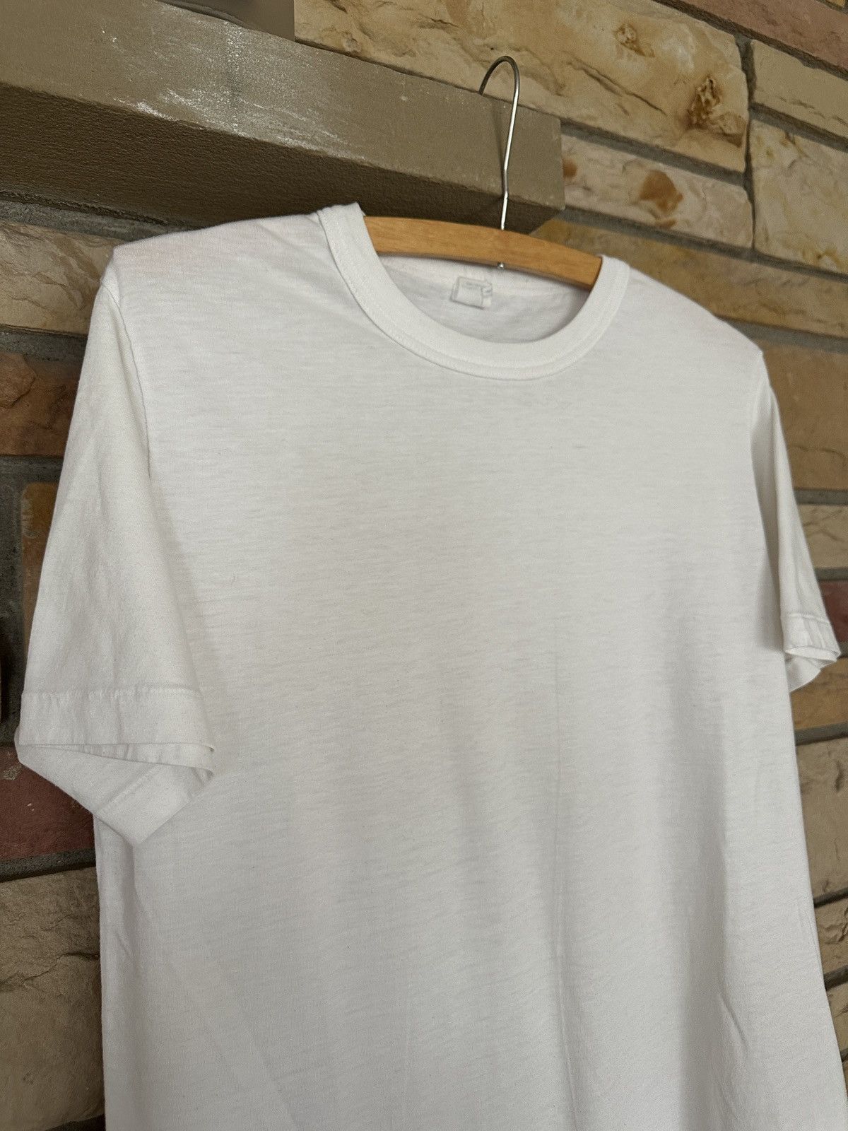 Vintage Vintage 80s Blank White Tee Size US L / EU 52-54 / 3 - 2 Thumbnail