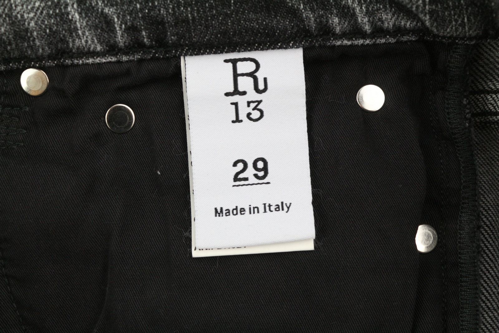 R13 BOYFRIEND 29 Vintage Grey Distress Washed Faded 85464 Size 29" - 9 Thumbnail