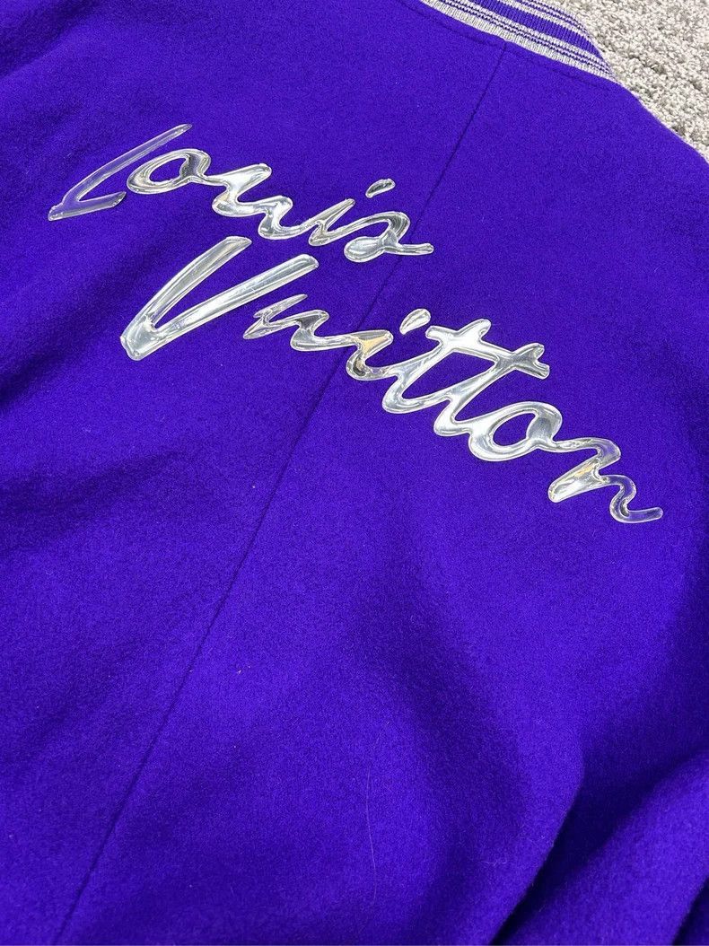 Louis Vuitton Louis Vuitton Purple Embossed Baseball Jacket-2506 Size US L / EU 52-54 / 3 - 4 Thumbnail