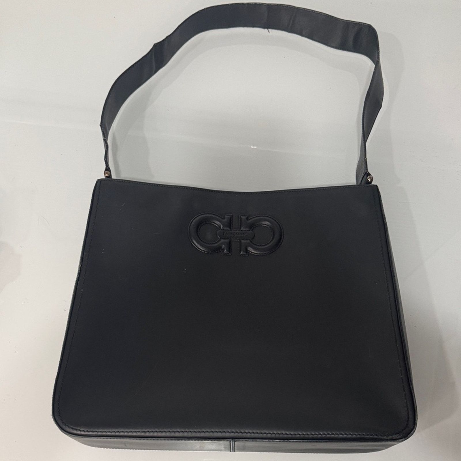 Salvatore Ferragamo Salvatore Ferragamo Black Leather Shoulder Bag Size ONE SIZE - 2 Thumbnail