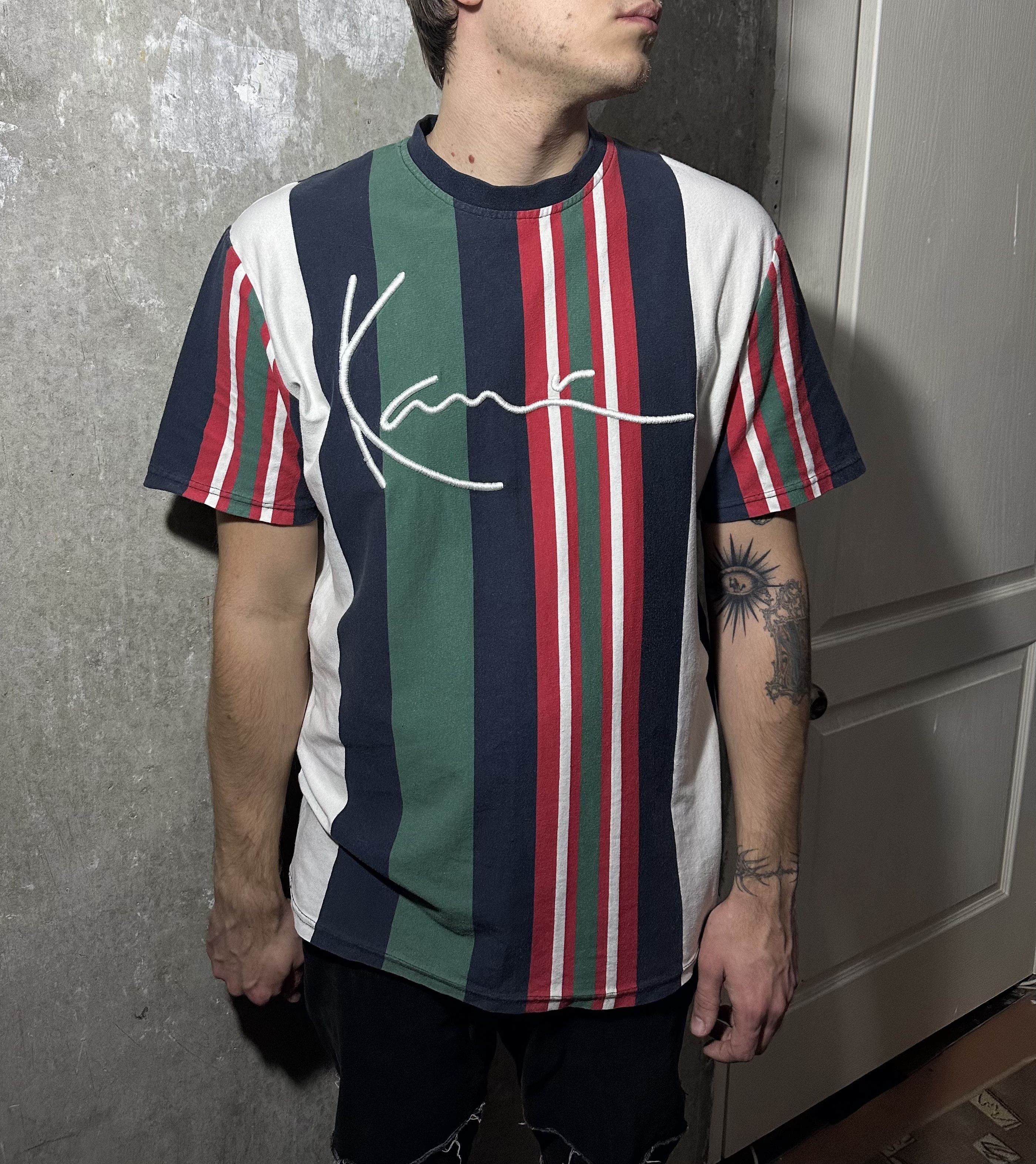 Karl Kani × Vintage Karl Kani Men’s Vertical Stripe VTG Style Shirt Tupac Size US L / EU 52-54 / 3 - 1 Thumbnail