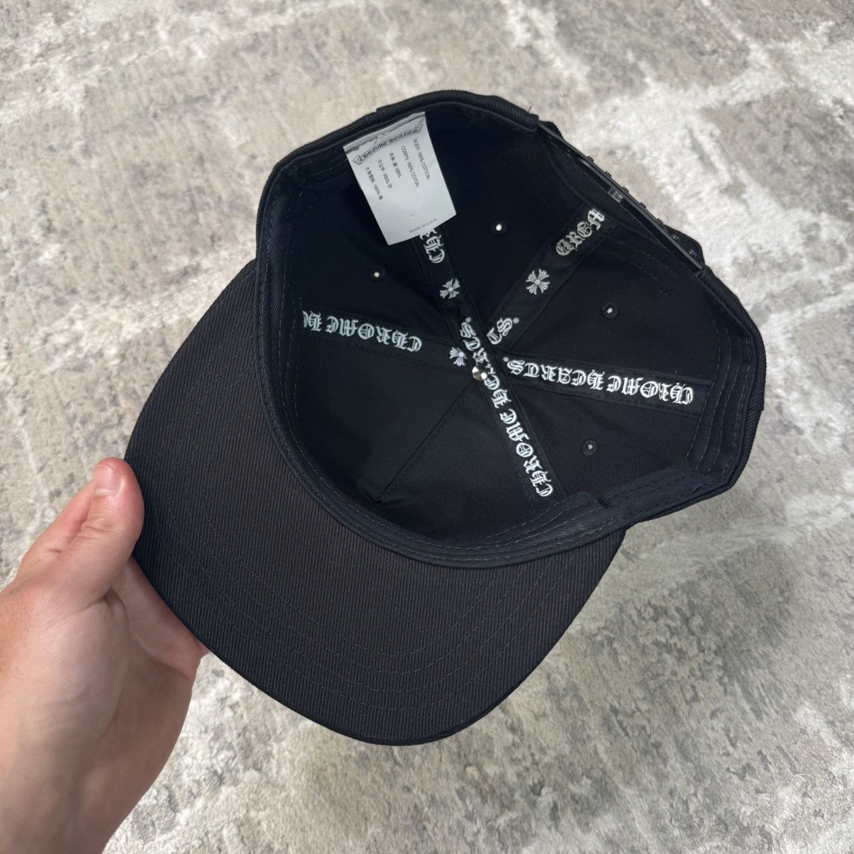 Chrome Hearts Vertical logo waxed denim baseball hat Size ONE SIZE - 6 Thumbnail