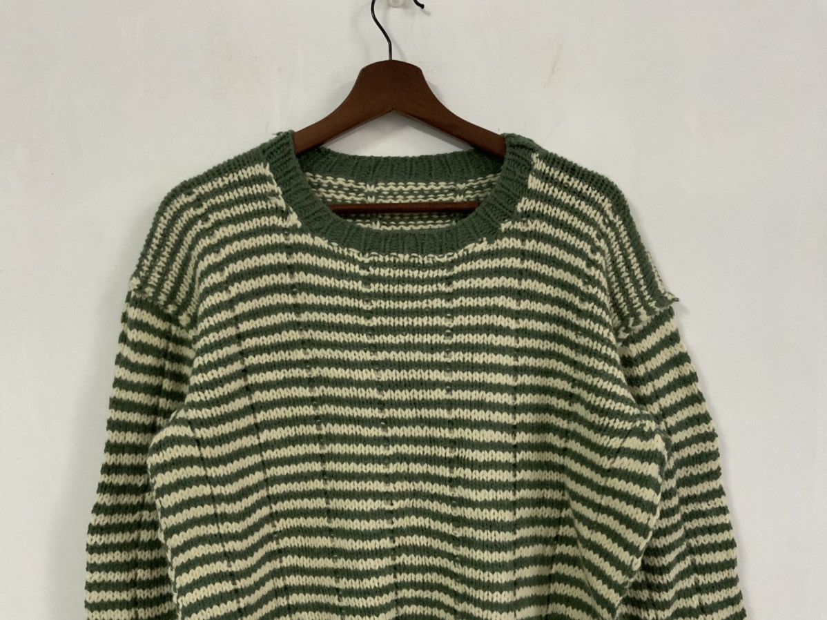 Handmade Striped Avant Garde Handmade Cross Stitch Knit Sweater Size US M / EU 48-50 / 2 - 3 Thumbnail