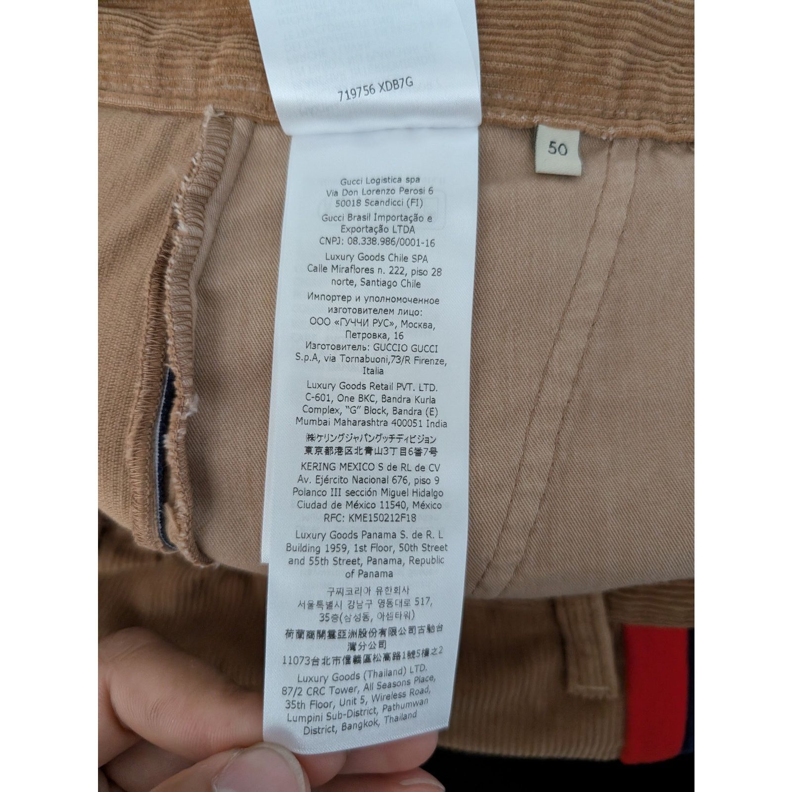 Gucci o1rshd1 Trousers Dyed Wash Velvet W/Melton Vintage Camel/Mix Size US 34 / EU 50 - 17 Thumbnail