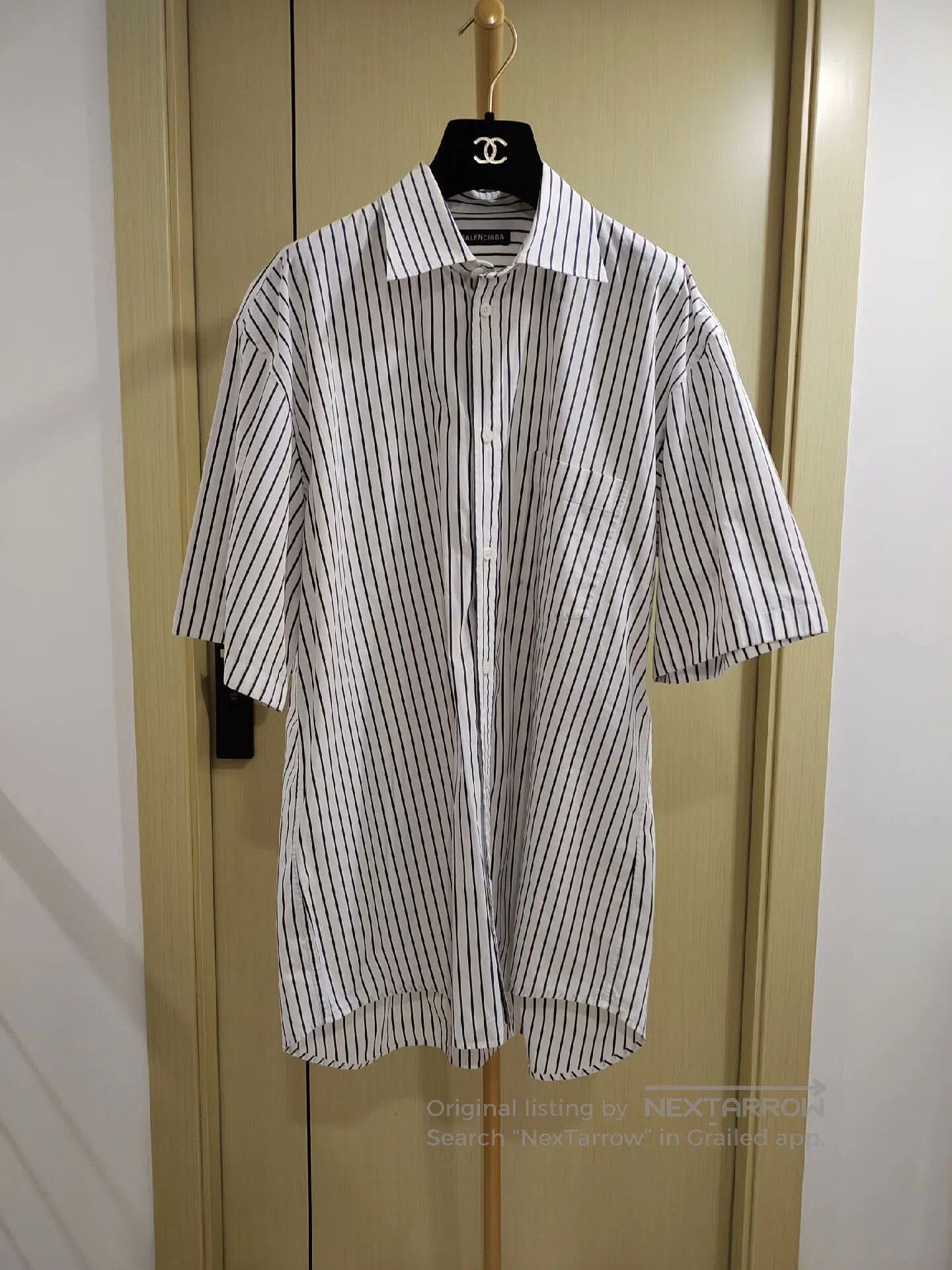 Balenciaga Balenciaga Striped Short Sleeve Top. Size US M / EU 48-50 / 2 - 1 Thumbnail