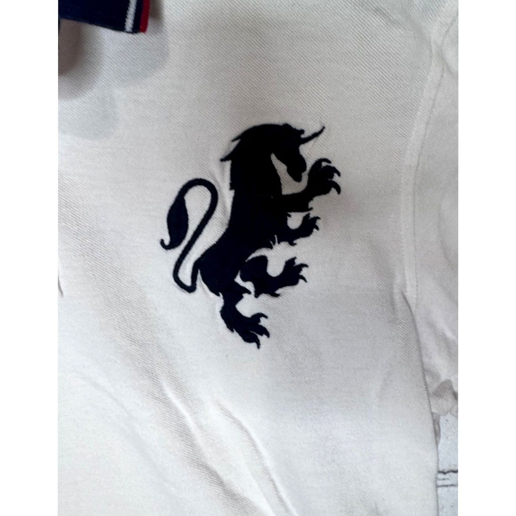 Stafford Stafford Prep Mens Polo Shirt White Lion Crest Short Sleeve Preppy Style Embroidered Logo Contrast Trim Golf Casual Size US XXL / EU 58 / 5 - 3 Thumbnail
