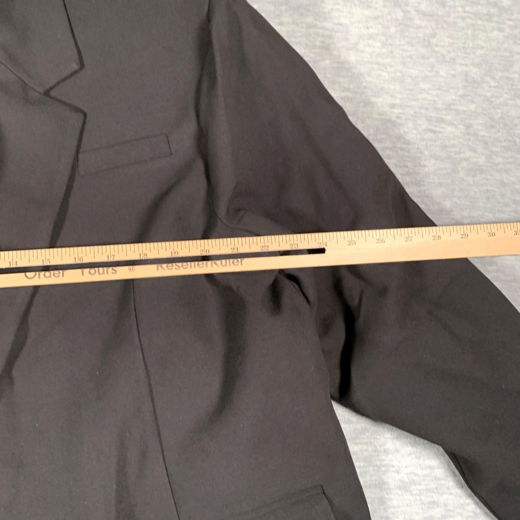 Vintage VINTAGE ORTTU Blazer Jacket Womens One Size Black Notch Lapel Single Button Stretch Size ONE SIZE - 6 Thumbnail