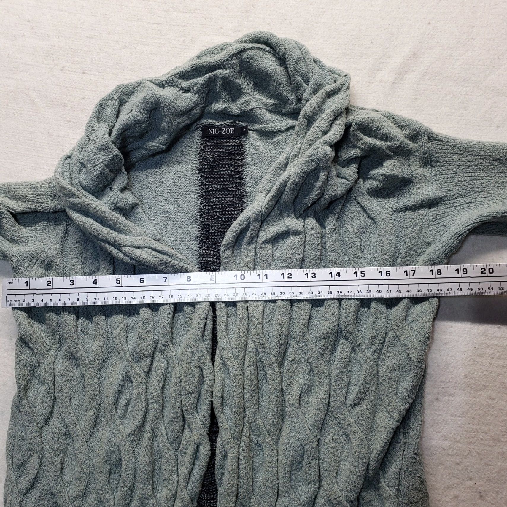 NIC+ZOE Nic + Zoe Cardigan Long Sleeve Sweater Women S Gray Adult Small Boho Fall Size S / US 4 / IT 40 - 5 Thumbnail
