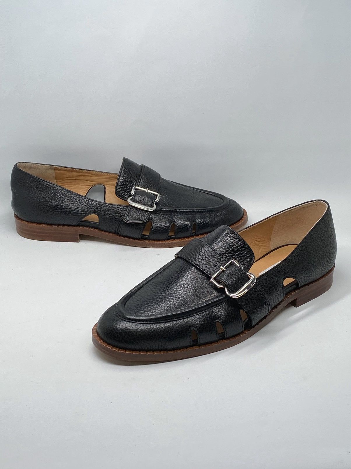 Gabriela Hearst Gabriela Hearst cutout pebbled-leather loafers size 38.5 Size US 8.5 / IT 38.5 - 5 Thumbnail