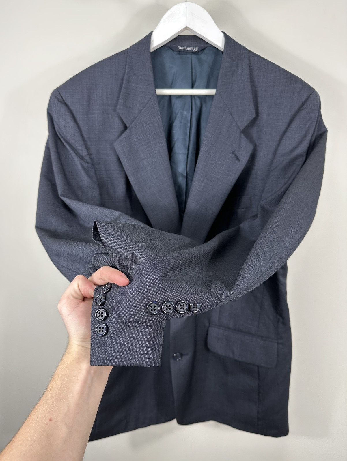 Burberry Vintage Burberry Luxury Designer Archival Wool Blazer Jacket Size 50R - 5 Thumbnail