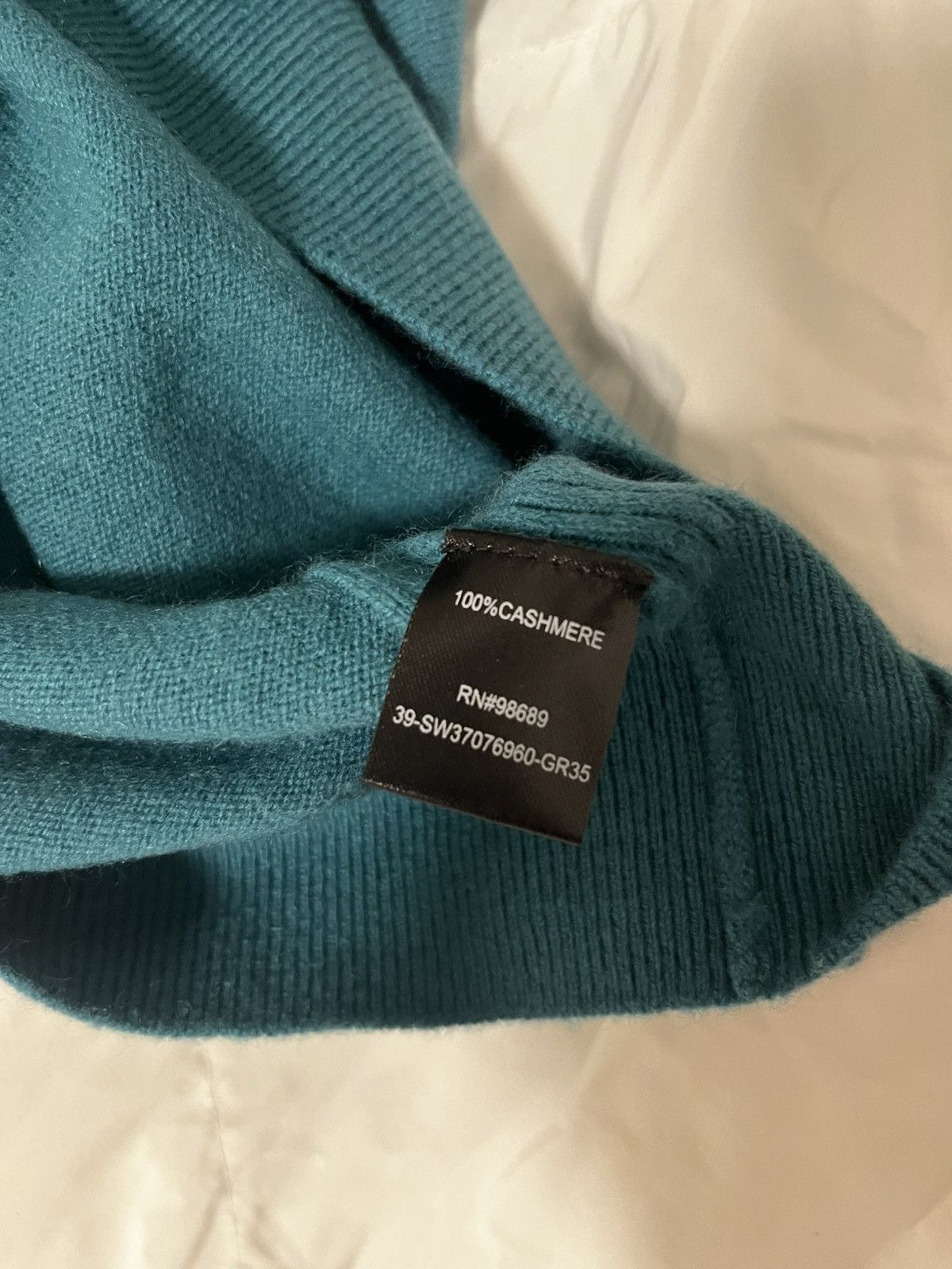 Todd Snyder 100% Cashmere Turquoise Turtle Neck Size US S / EU 44-46 / 1 - 3 Thumbnail