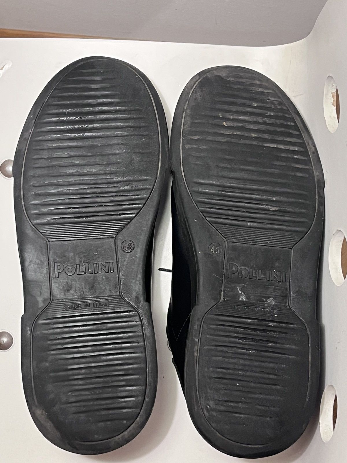 Pollini Pollini 1953 Black Leather Low Top Sneakers Size US 10.5 / EU 43-44 - 9 Thumbnail