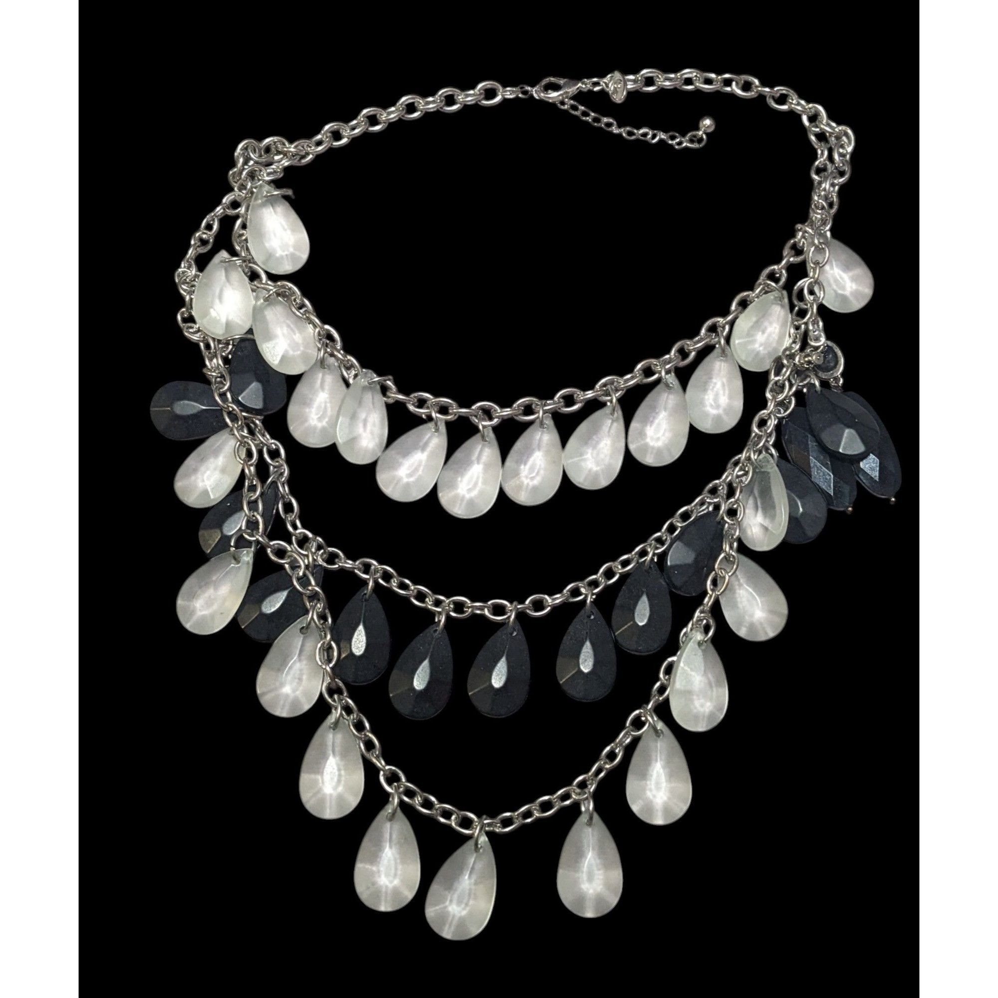 Other Charming Charlie Chunky Multilayer Black And Clear Teardrop Size ONE SIZE - 1 Thumbnail