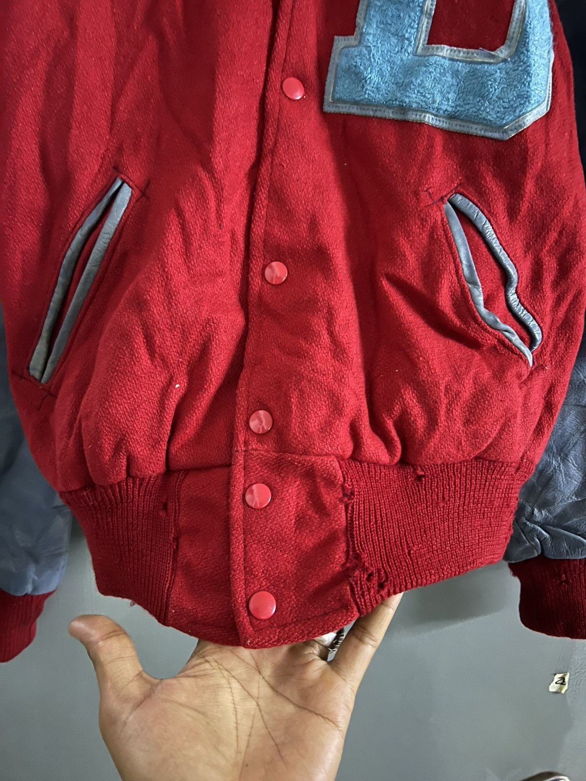 Holloway × Vintage VINTAGE 70’s HOLLOWAY LEATHER VARSITY JACKET Size US XL / EU 56 / 4 - 6 Thumbnail