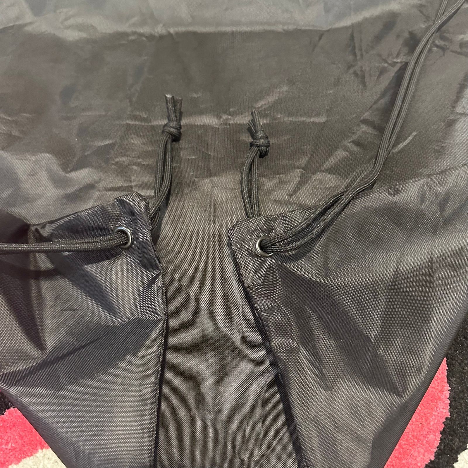 Balenciaga Balenciaga Black Nylon Drawstring Backpack Bag – 23" x 19.5" Size ONE SIZE - 5 Thumbnail