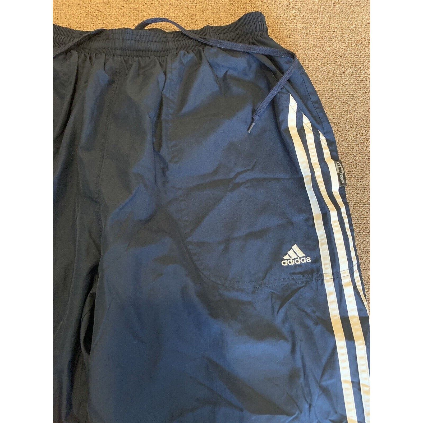 Adidas Adidas Track Pant Mens Size S Blue 3-Stripe Y2K Regular Fit Size US 29 - 2 Thumbnail