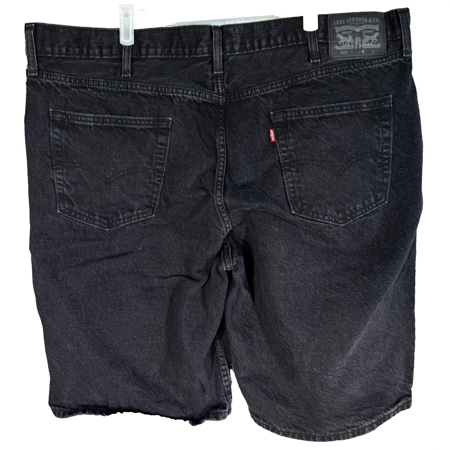 Levi's Levis 469 Shorts Mens 44 Black Denim Relaxed Fit Bermuda Casual 5-Pocket Button Zipper 100% Cotton Jeans Size US 44 / EU 60 - 2 Thumbnail
