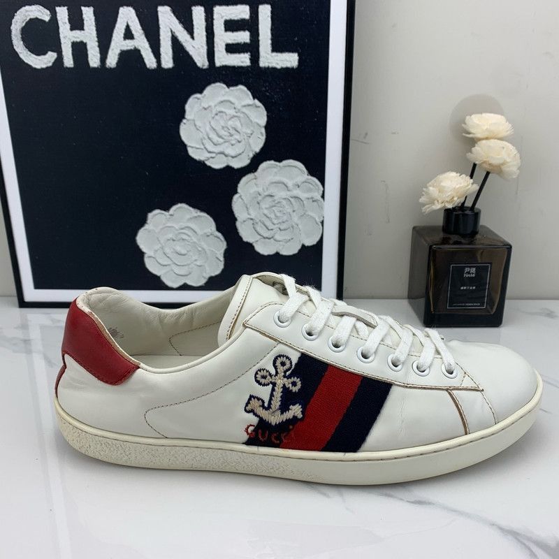 Gucci Gucci Ace Leather Sneakers with Embroidery -2508 Size US 8 / EU 41 - 8 Thumbnail