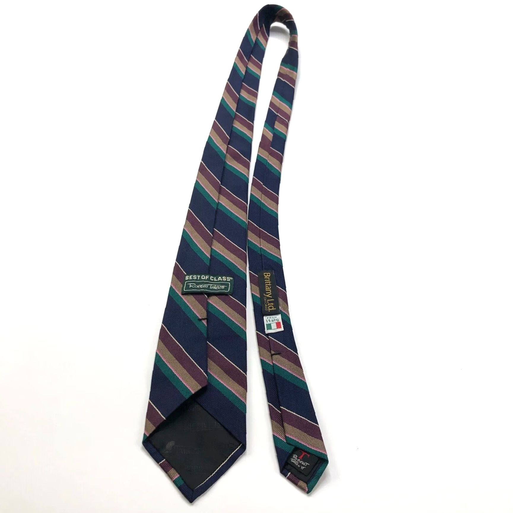 Robert Talbott Robert Talbott Best of Class 100% Silk Neck Tie Men’s Striped 3" / 56 In Size ONE SIZE - 5 Thumbnail