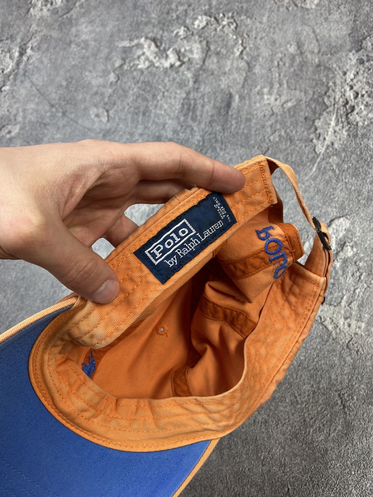 Polo Ralph Lauren Vintage 00s Polo Ralph Lauren Orange Sunfaded Cap Casual Size ONE SIZE - 6 Thumbnail