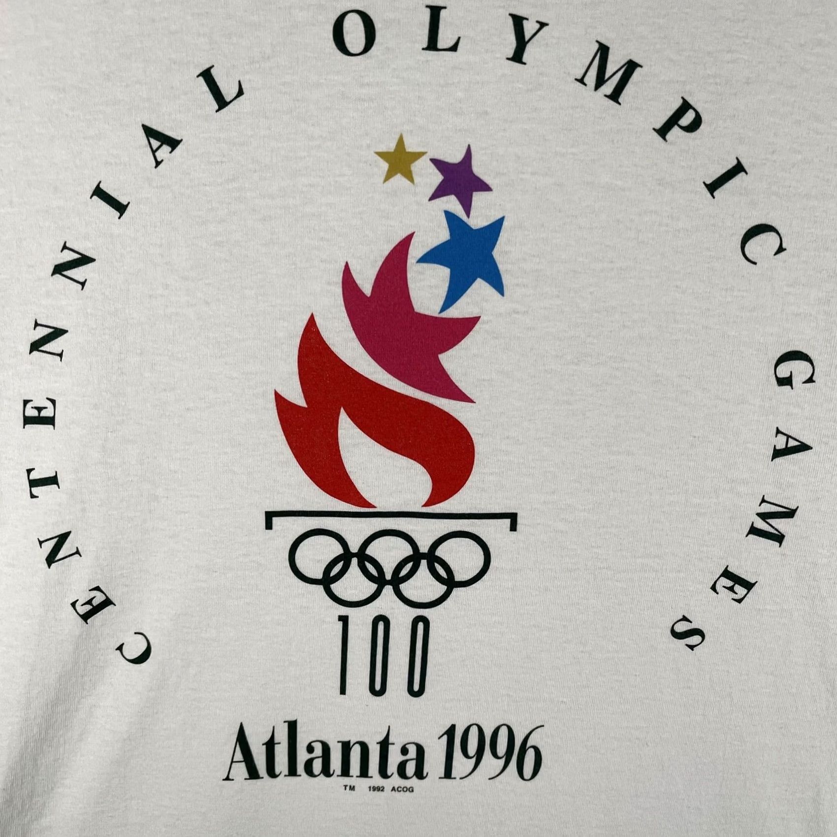 Champion VINTAGE Champion Shirt Mens XL White Atlanta 1996 Centennial Olympics Tee USA Size US XL / EU 56 / 4 - 4 Thumbnail