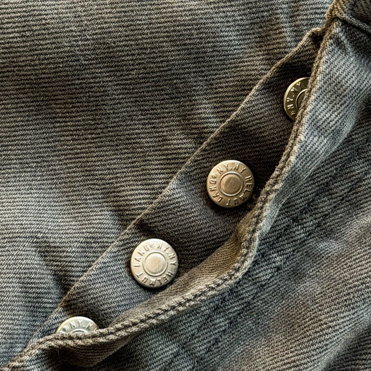 Helmut Lang Vintage 2000s Helmut Lang THRASHED Charcoal Painter Denim Size US 32 / EU 48 - 13 Thumbnail
