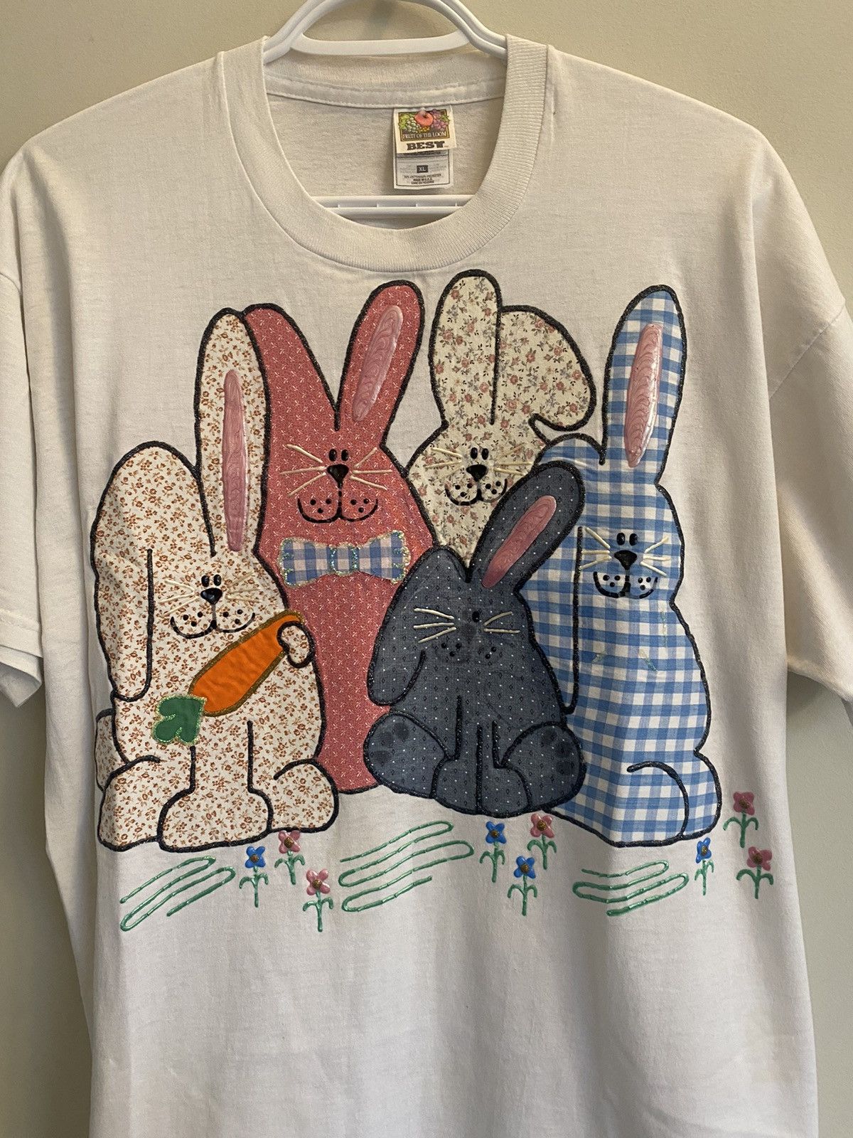 Vintage Vintage 90’s Bunny Easter Handmade Shirt Size US XL / EU 56 / 4 - 2 Thumbnail