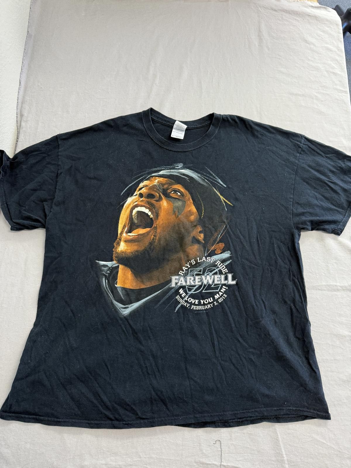 Gildan Ray Lewis T-shirt NFL Retirmenet Shirt Celebration 2XL Size US XXL / EU 58 / 5 - 1 Thumbnail
