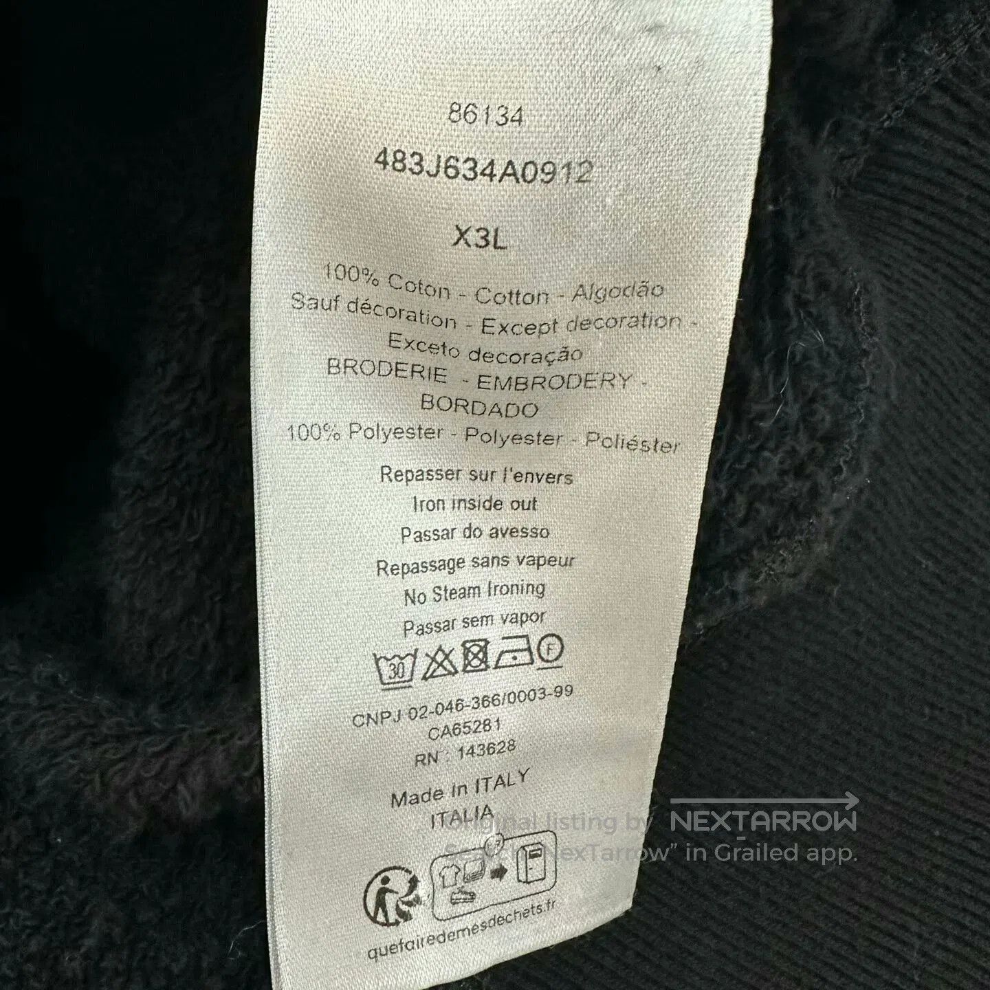 Dior dior logo embroidered oversized long sleeve sweatshirt. Size US XXL / EU 58 / 5 - 4 Thumbnail