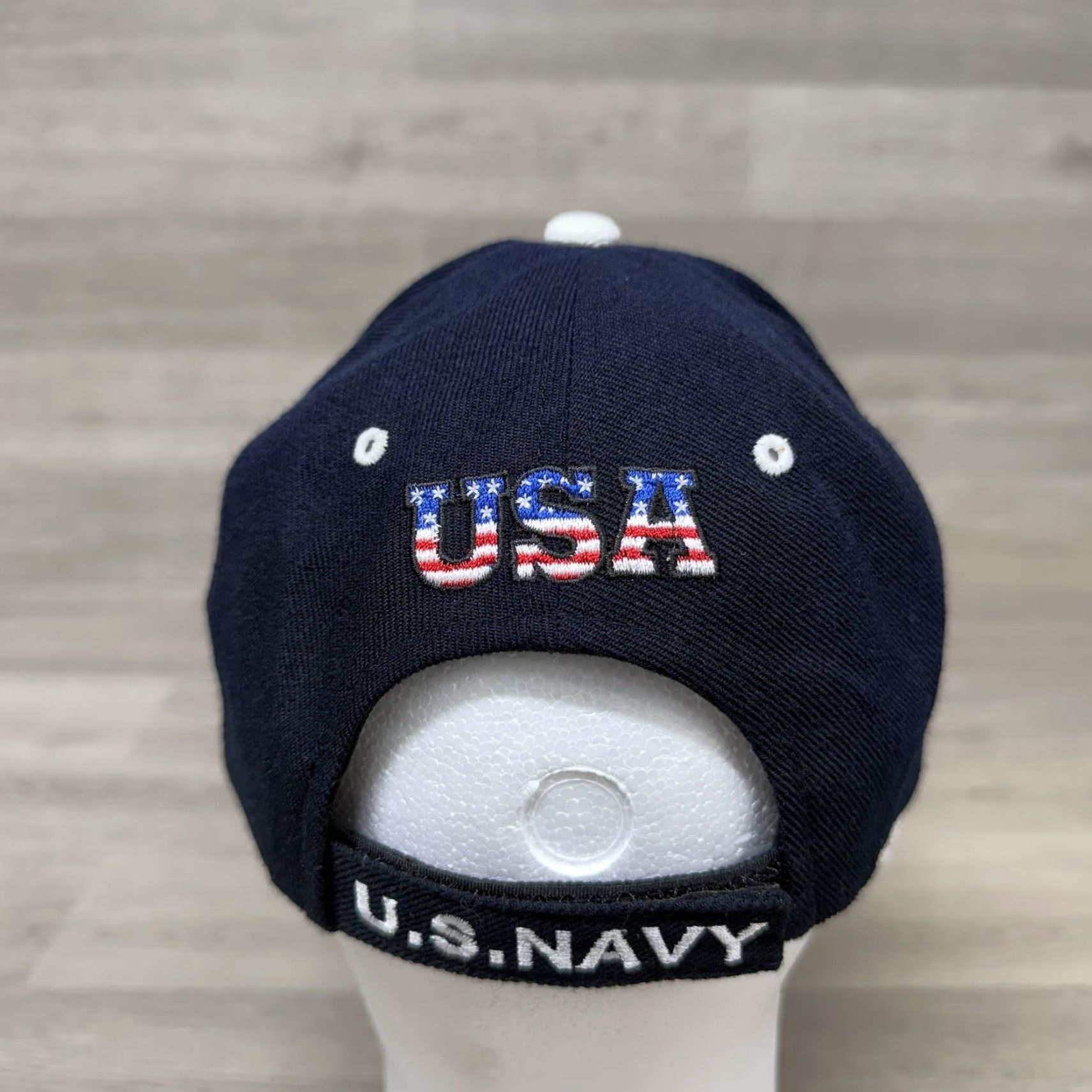 Vintage United States Navy Strapback Hat Blue One Size Adjustable Embroidered Baseball Cap Men Seasonal Headwear Size ONE SIZE - 5 Thumbnail