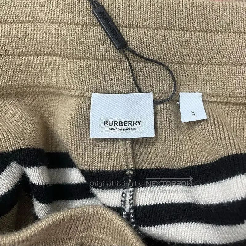 Burberry Burberry Khaki Striped Men's Shorts. Size US 34 / EU 50 - 3 Thumbnail