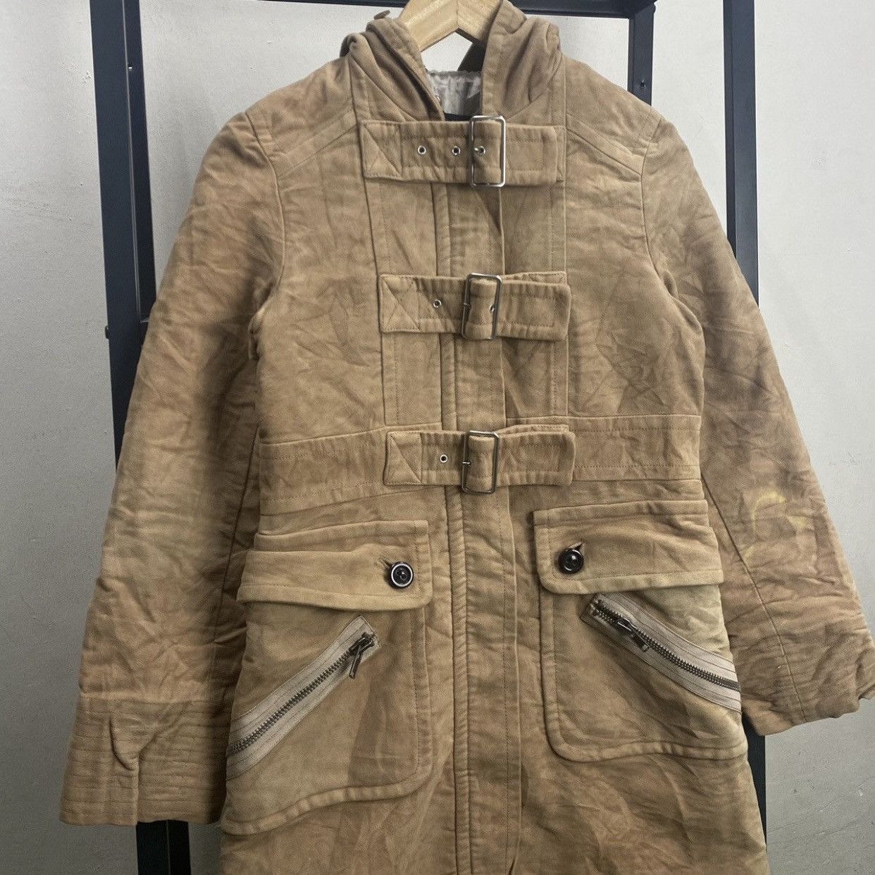Marc by Marc Jacobs Archival Marc by Marc Jacobs Tan Utility Buckle Duffle Coat Size S / US 4 / IT 40 - 4 Thumbnail