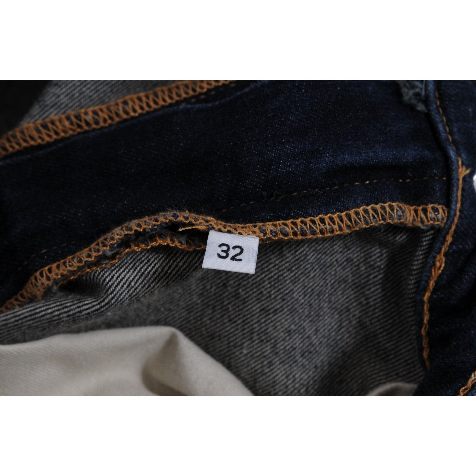 Oro Los Angeles Distressed Knee Slash Rustic Jeans Dark Wash Size US 32 / EU 48 - 7 Thumbnail