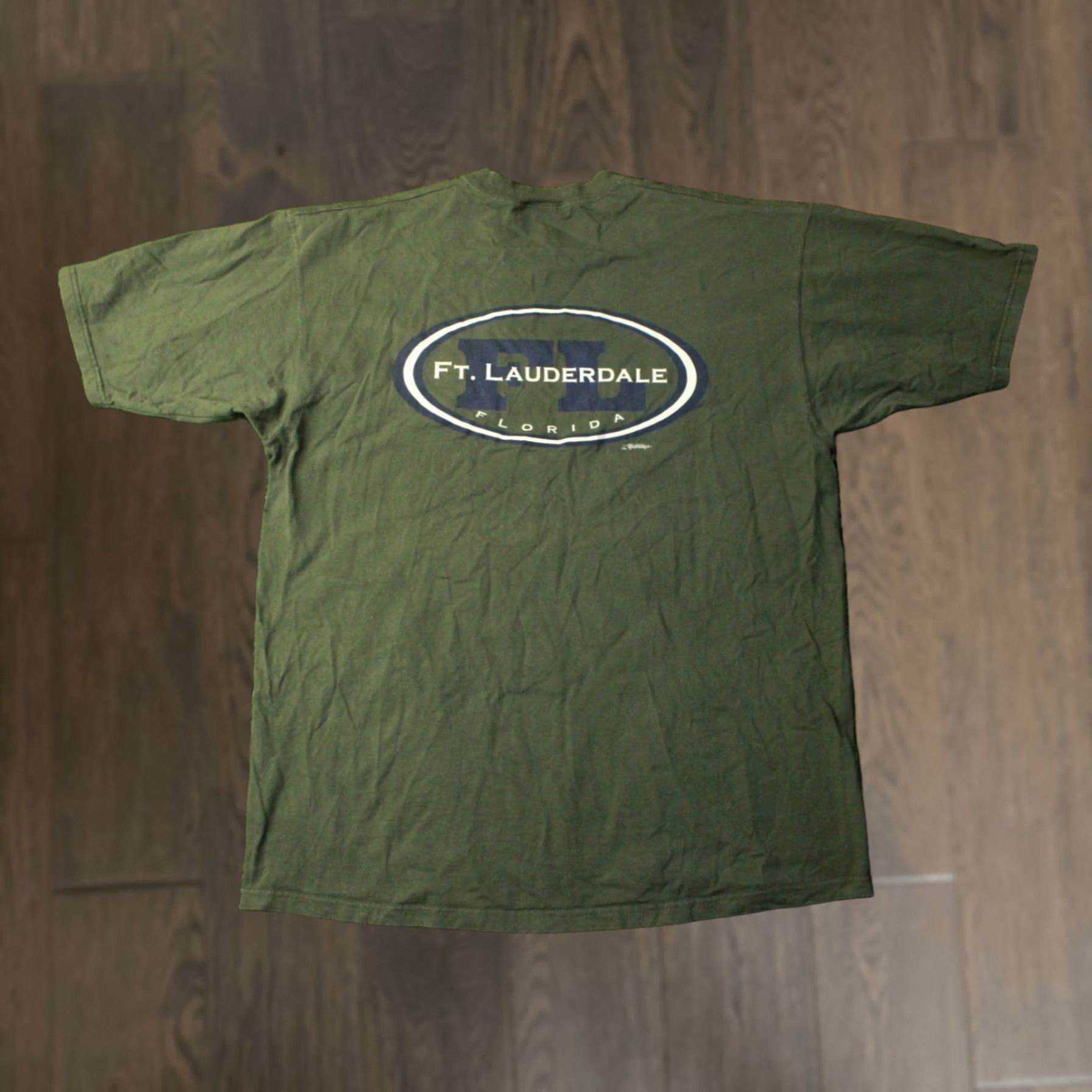 Vintage FT. LAUDERDALE FLORIDA 1994 VINTAGE Yesterdays MEN SHIRT OLIVE XL 1990s Jersey City Print Size US XL / EU 56 / 4 - 1 Thumbnail