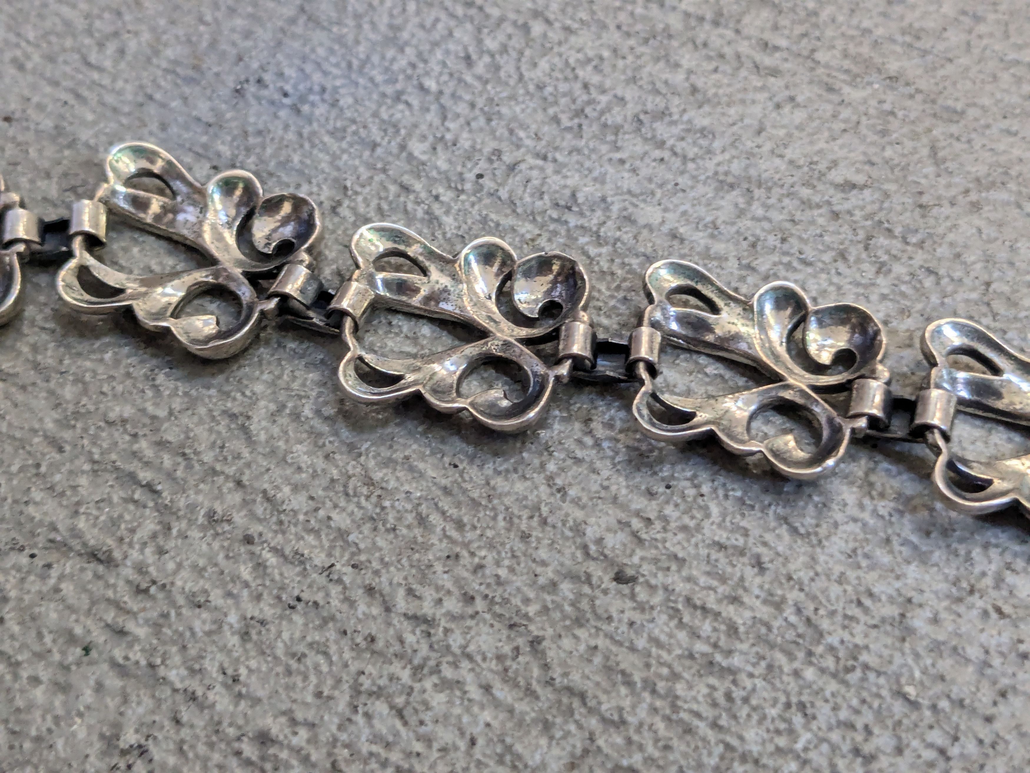 Sterling Silver Sterling Silver Danecraft Necklace Floral Fleur de Lis 15.5" Size ONE SIZE - 14 Thumbnail
