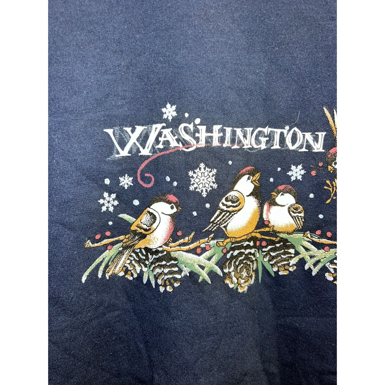 Jerzees Vintage Washington Sweatshirt Crewneck Bird Nature 90s XL Size US XL / EU 56 / 4 - 3 Thumbnail
