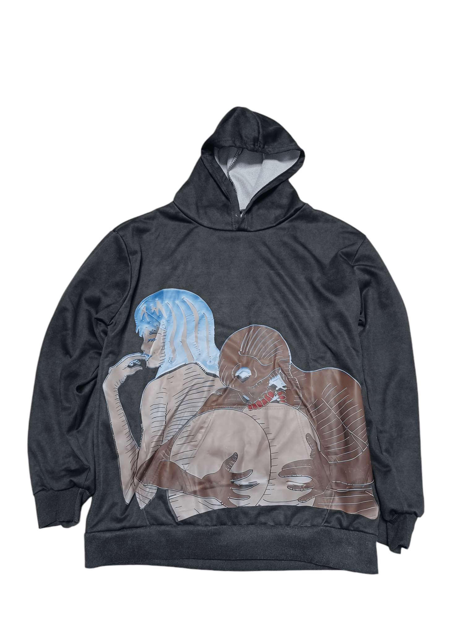 Nude FIRE NUDE GIRL SK8 Y2K OPIUM DRILL AVANT GARDE ART HOODIE Size US M / EU 48-50 / 2 - 1 Thumbnail