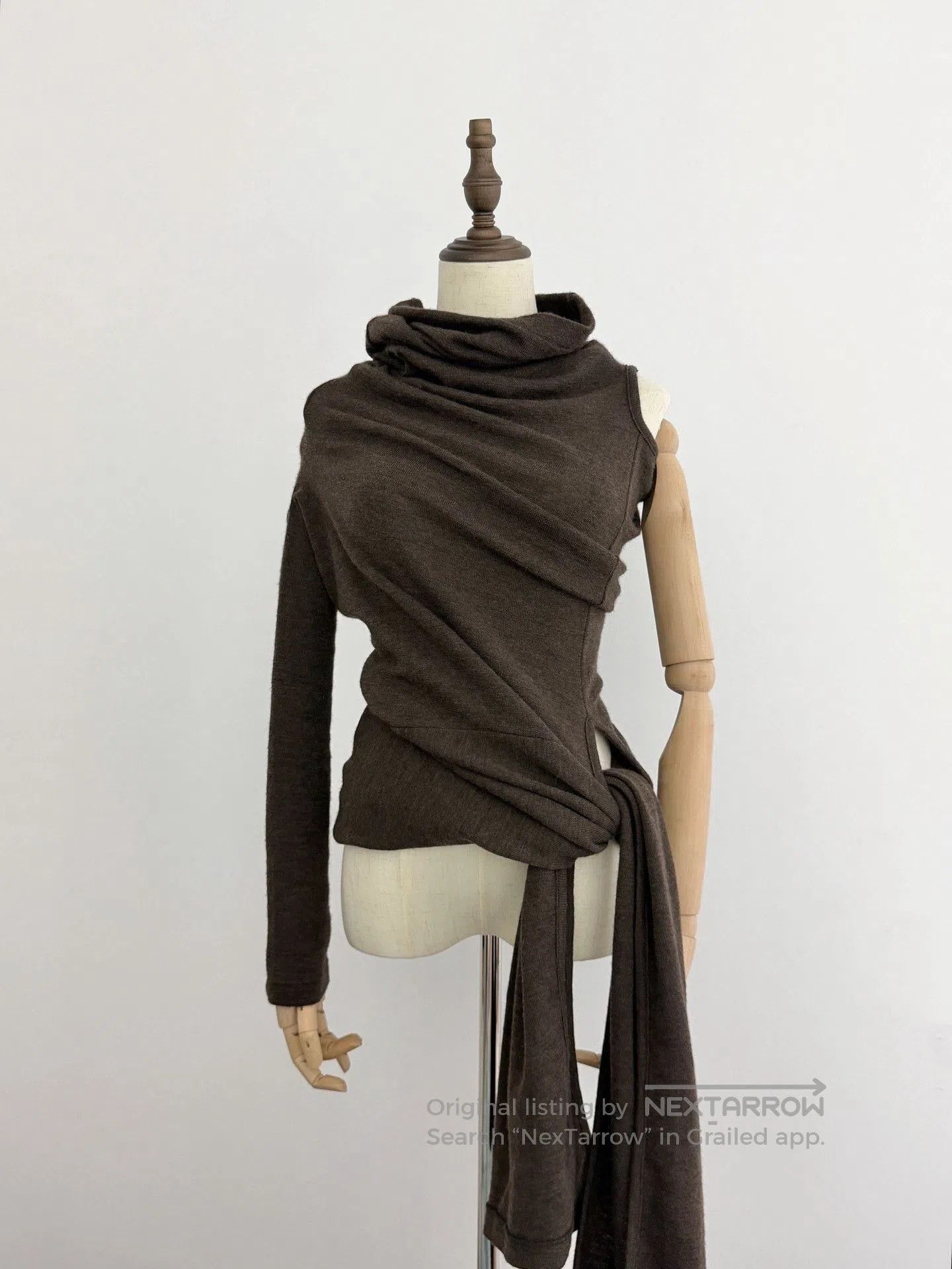 Yohji Yamamoto Y's Reversible Irregular Wool Top. Size L / US 10 / IT 46 - 4 Thumbnail