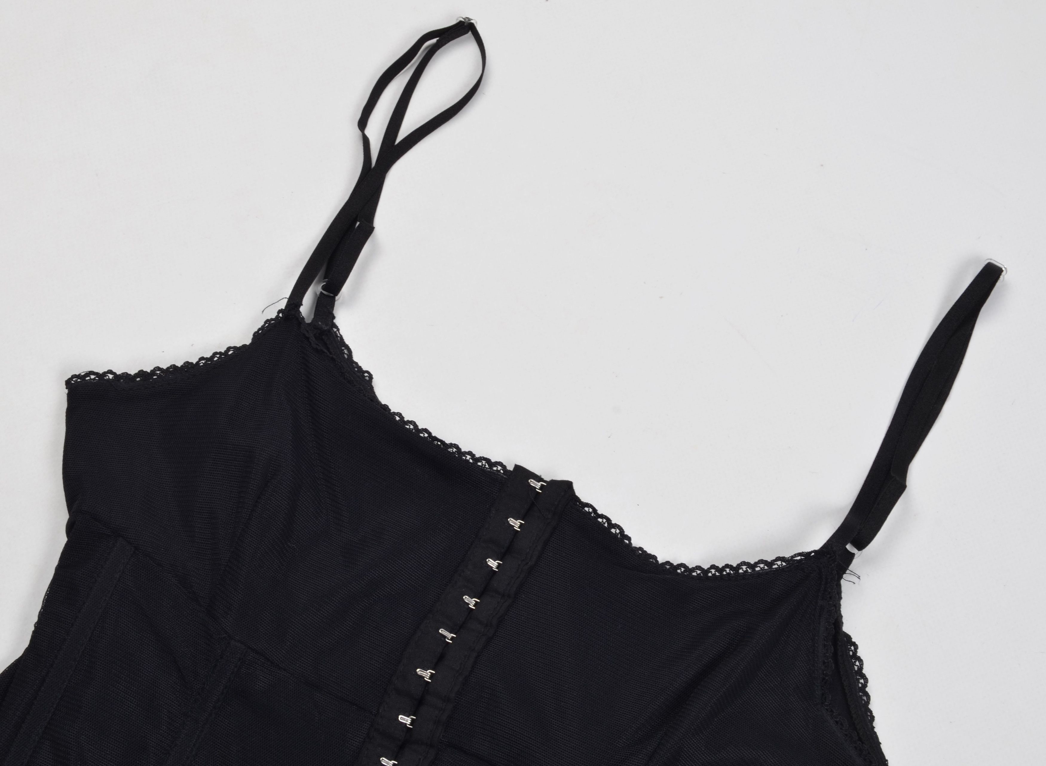 Vintage Vintage Clockhouse Goth Grunge Mesh Corset Cami Top Size S / US 4 / IT 40 - 4 Thumbnail