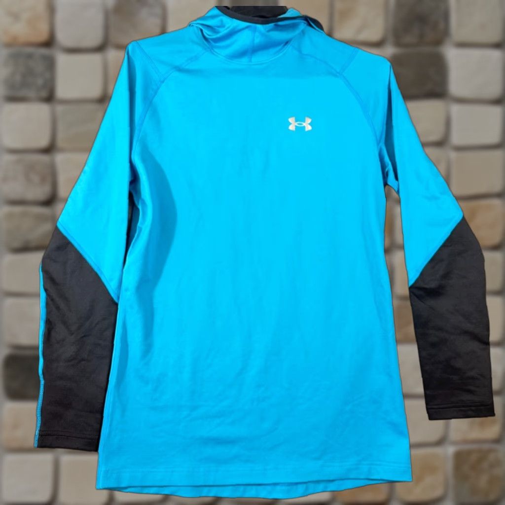 Under Armour Under Armour Hooded Shirt Womens M Blue Stretch ColdGear Fitted Long Sleeve NWOT Size M / US 6-8 / IT 42-44 - 1 Thumbnail