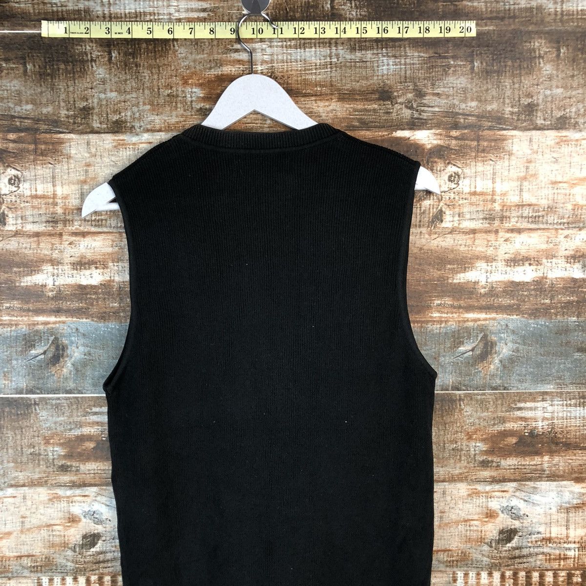 Japanese Brand Serio Mondo Black Vest Knitwear #A2205 Size US L / EU 52-54 / 3 - 15 Thumbnail