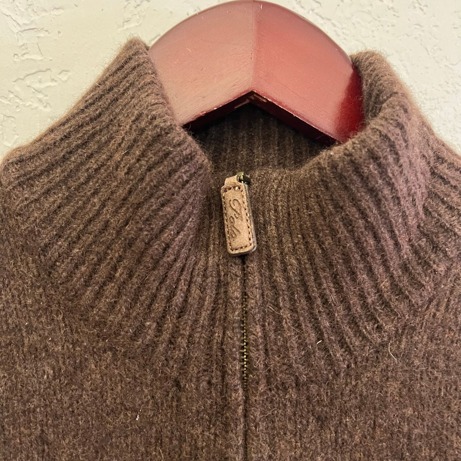 Polo Ralph Lauren Polo Ralph Lauren Wool Angora Quarter Zip Sweater Brown XL Size US XL / EU 56 / 4 - 3 Thumbnail