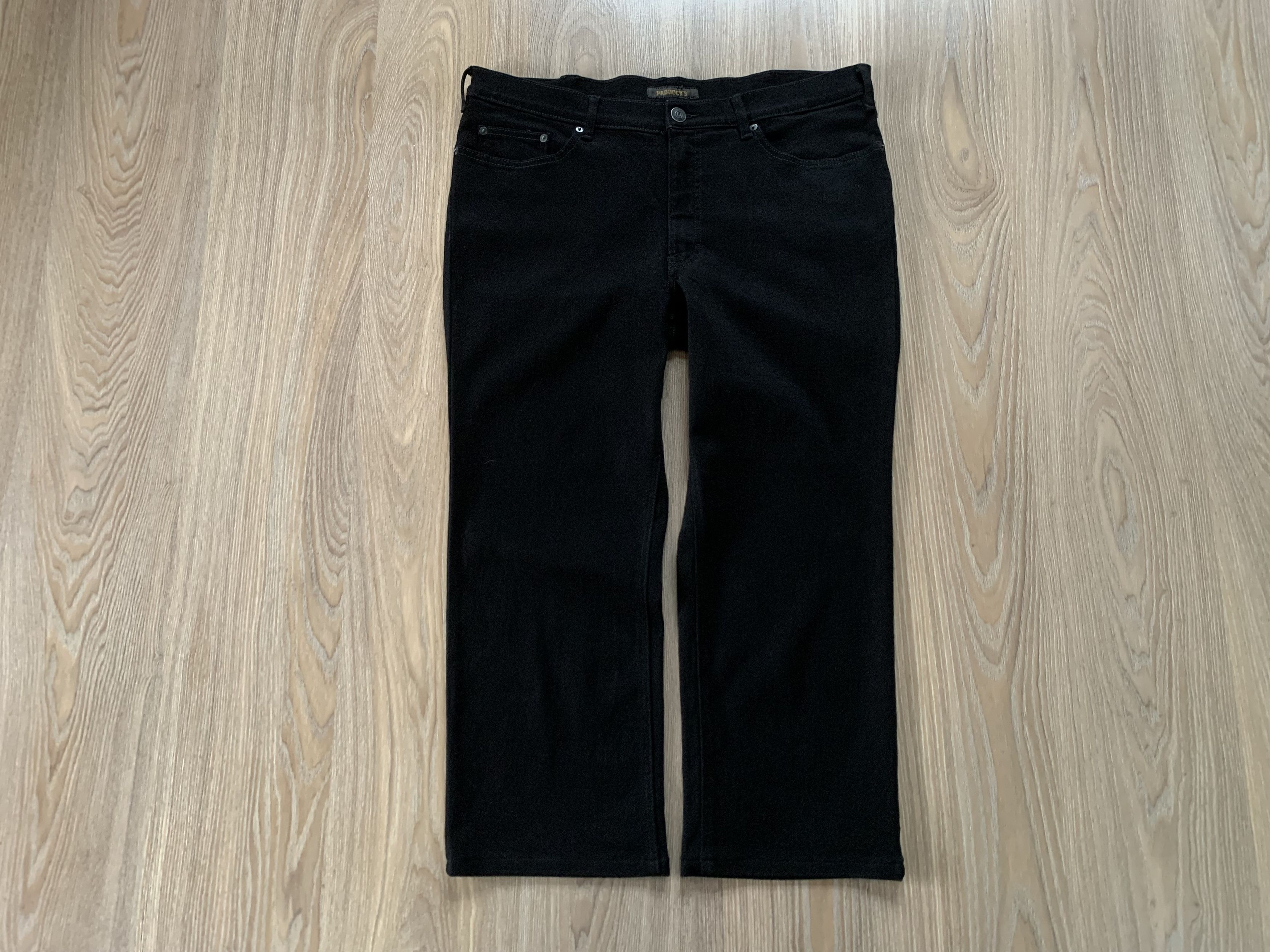 Designer Paddock's Ranger Black Denim Jeans Size US 40 / EU 56 - 3 Thumbnail